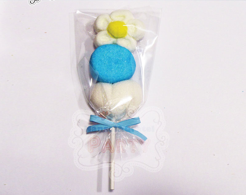 Spiedino di caramelle marshmallow piccolo Azzurro