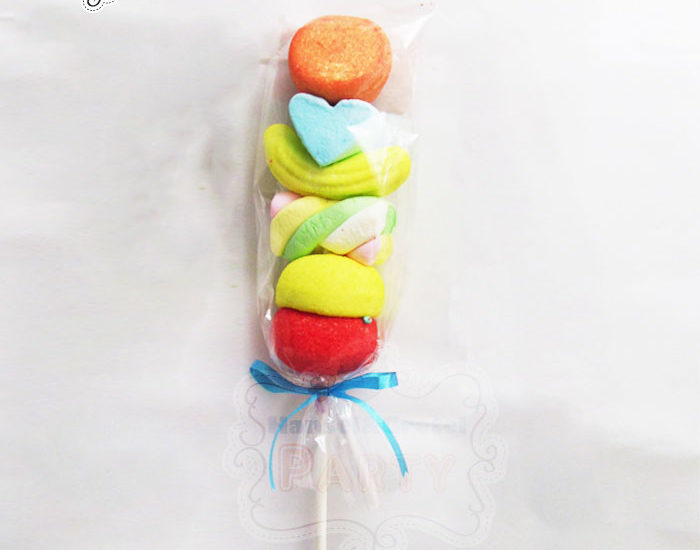 Spiedino di caramelle Marshmallows Multicolore
