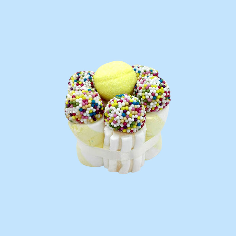 Torta piccola di Marshmallows e caramelle gommose More Colorate Pallina Gialla